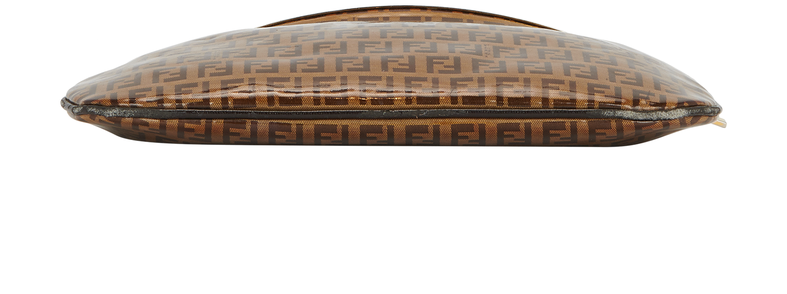 FF Monogram Bag, &pound;160, Handbags, Brown, Coated Canvas, Top view